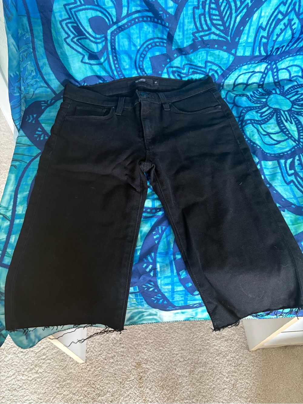 Hudson Jeans Black Cut-Off Jean Shorts